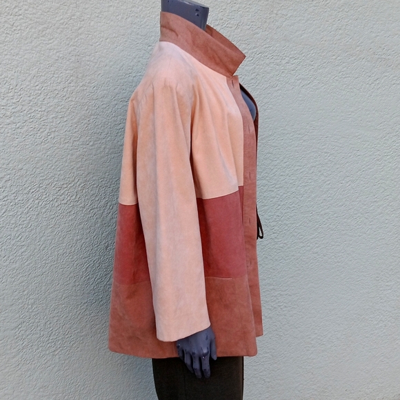 OUT ON A LIMB LADIES HAND DESIGNED FAUX SUEDE LUXURY JACKET/COAT (USA) - Picture 13 of 17